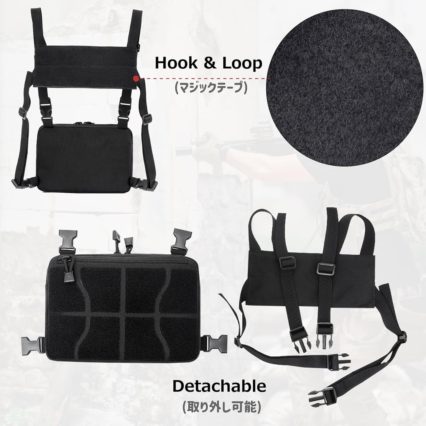 Azarxis Tactical Mini Belt Pouches, Multi-Purpose Small Battery Case Compact Utility EDC Card Slot Holder Waist Bags Military Molle Pack Sundries Storage Pack