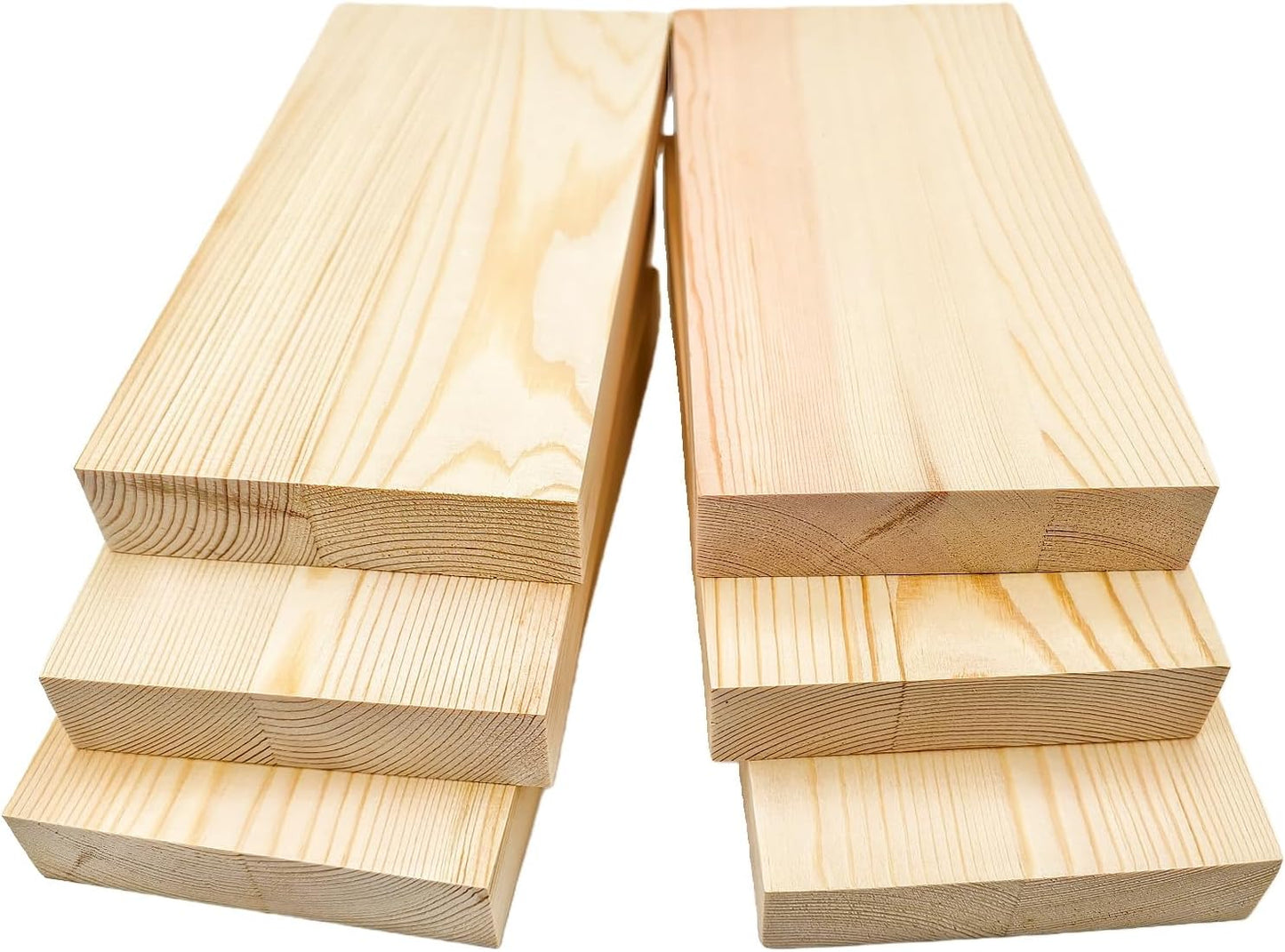 4PCS Rectangle Wood Boards Unfinished Wood Blocks for Crafting, 8x6x1in Blank Whittling Wooden Blocks for Wood Carving,Painting & Burning