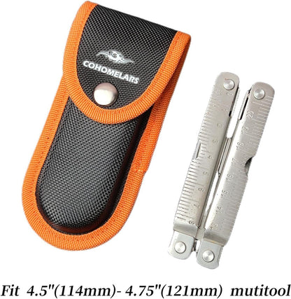 Nylon Sheath for 4''-4.25'' Multitool Knife,Horizontally Carry Knife Pouch Fits 4.25''-4.5'' Wide Folding Pocket Knife,Leatherman Tool Case,EDC Belt Holder COHOMELARS (Small Size)
