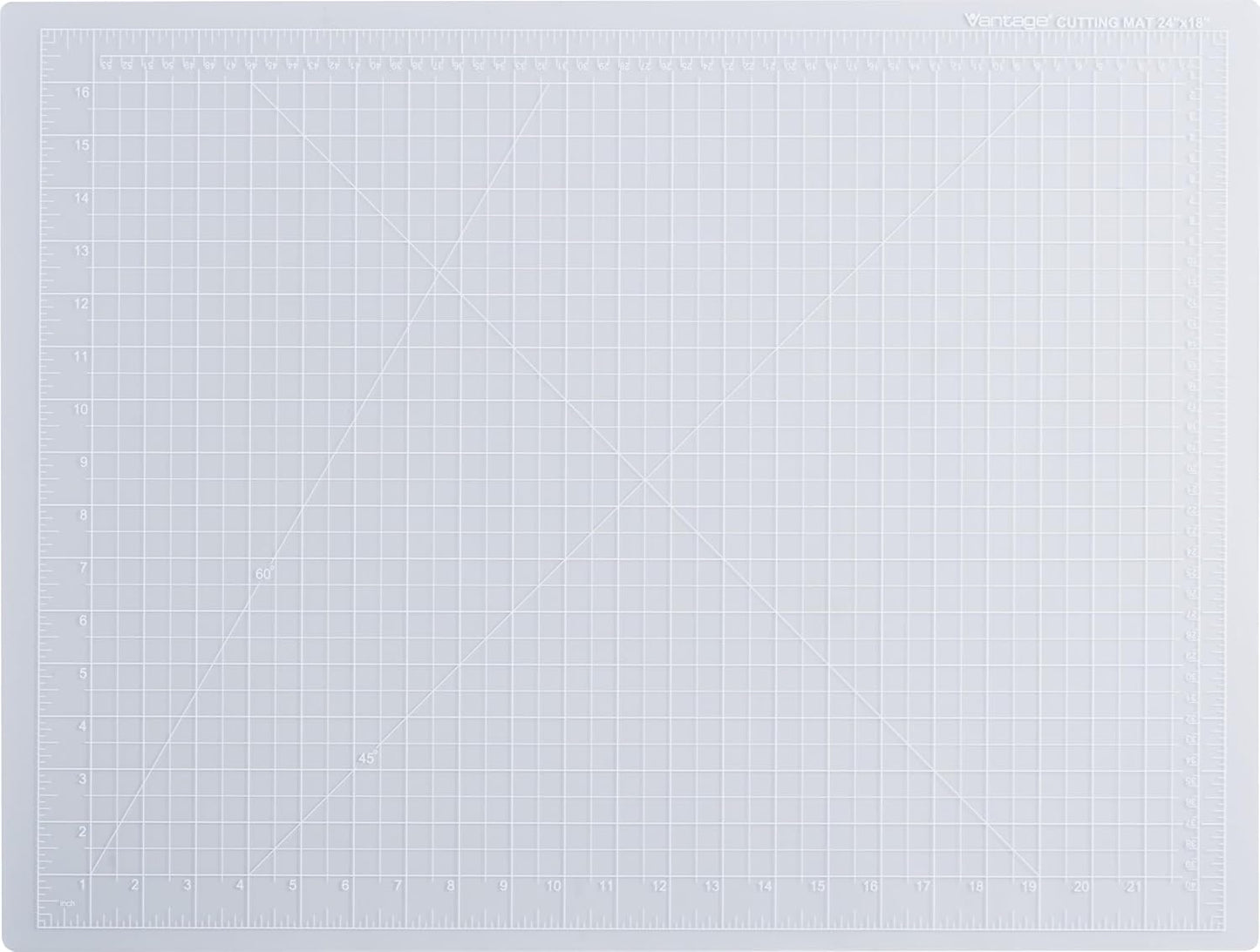 Dahle Vantage 10680 See-Through Premium Self-Healing Cutting Mat, 9"x12", 1/2" Grid, 5 Layers for Max Healing, Perfect for Crafts & Sewing, Clear