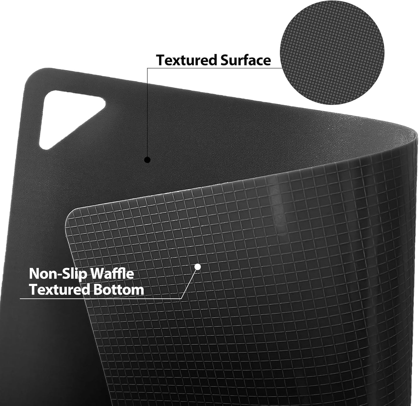 WK Flexible Plastic Cutting Boards Mats for Kitchen, Flexible Non Slip Cutting Mat, Thin Cutting Sheets, BPA Free, Dishwasher Safe, Multi Sizes