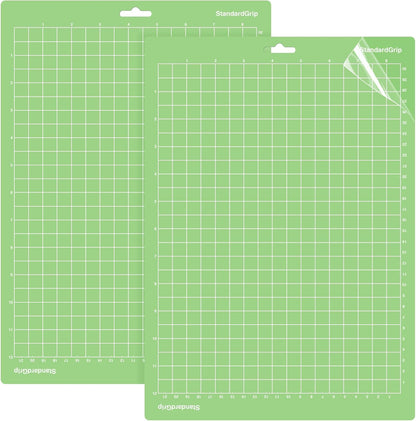 WISYOK 12x8.5 Inch Cutting Mats, 3-Pack Reusable Adhesive Mats (Standard, Light, Strong Grip) for Crafts, Quilting, Sewing