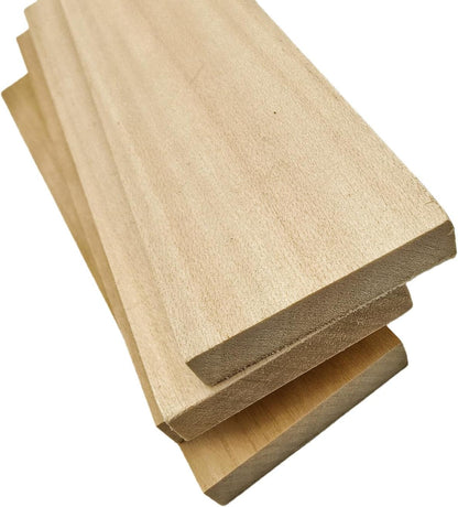 Unfinished Basswood Blocks for Crafts, Wood Craft Panels for Art, Engraving, Painting, DIY Projects, Chip Carving, Fretwork (7.87 x 3.93 x 0.78 in)