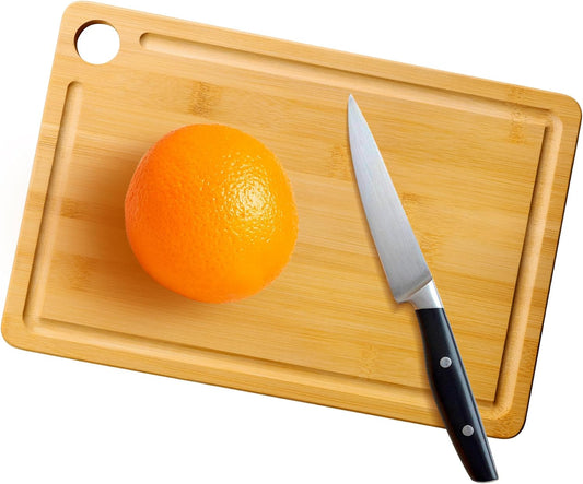 2 Pack Small Bamboo Wood Cutting Board for Kitchen 8.6" x 6" Mini Wooden Charcuterie Boards Lightweight Chopping Board Non Toxic Serving Board Tiny Chef Set Camping Fruit Lemon Sandwich Cheese Board