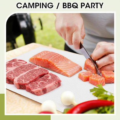 LemonRoad 30 Count Disposable Cutting Board Sheets Flexible Plastic Cutting Mats Portable Large Chopping Boards for Kitchen Cooking Traveling Camping BBQ 3 Size, 16.5 x 12 In, 15 x 12 In, 13 x 9.5 In