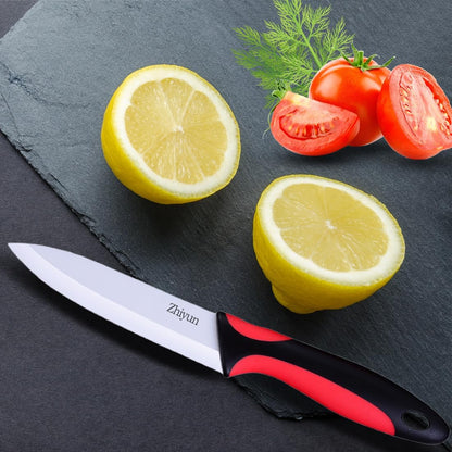 3 PCS Colorful Knivies Set, 4 Inch Ceramic knife 3 PCS Knives with Zirconia Blade and Sheath Covers,use for meat fruit vegetable and bread (green blue and pink)