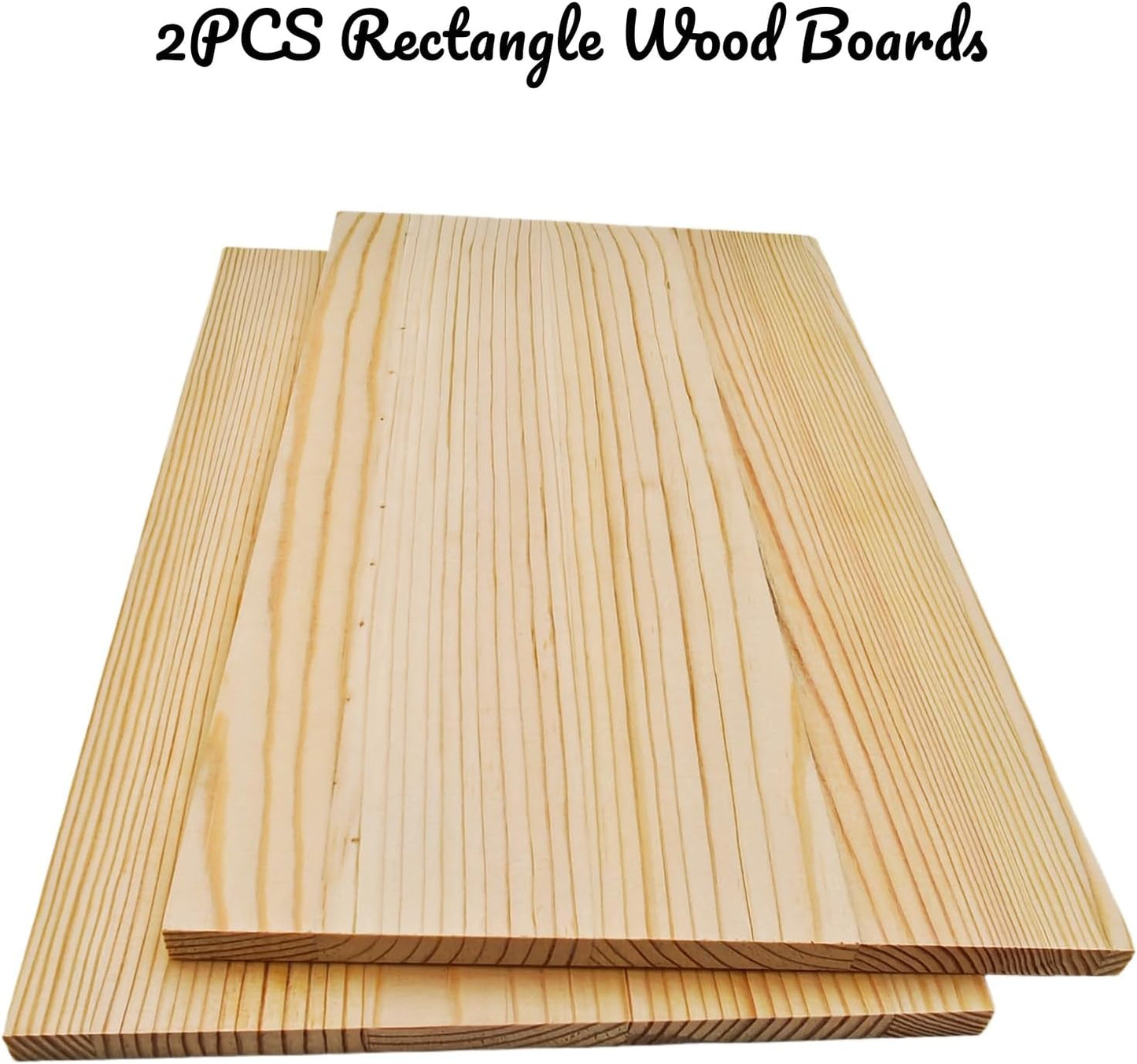 4PCS Rectangle Wood Boards Unfinished Wood Blocks for Crafting, 8x6x1in Blank Whittling Wooden Blocks for Wood Carving,Painting & Burning