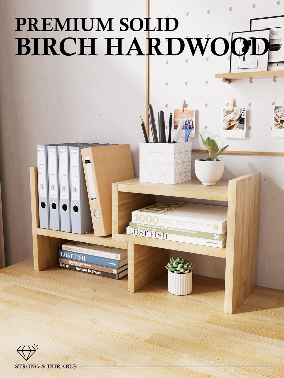 4FT Butcher Block Countertop Birch Solid Wood - 50" x 25" Table Top Butcher Block Cutting Board for Kitchen Island Cart Living Dining Office Desk Workbench Washer Dryer Countertop Unfinished 1.5" Th