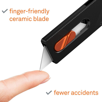 Slice Everyday Carry (EDC) Folding Knife | Heavy Duty Utility Knife | Modern Pocket Knife | Safe Ceramic Blade Lasting 11x Longer Than Metal | Compact and Convenient Box Cutter | 1 Pack