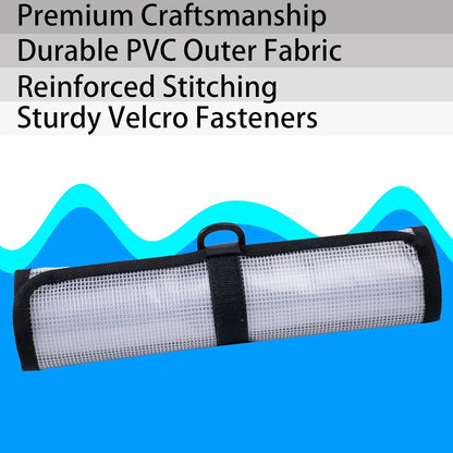 Large Tool Roll Bag, 6-Pocket Expanded Organizer for Longer Tools & Gear | 35.4"x12.2" with 13.5" Pockets, Waterproof PVC- 4 Pack