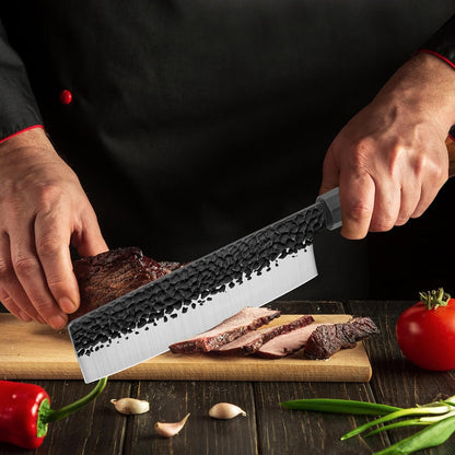 RASSE Japanese Chef Knife Gyuto Chef Knife - 8 Inch Professional Hand Forged Kitchen Knife High Carbon Japanese AUS-8 Stainless Steel Knife with Rosewood Handle & Gift Box