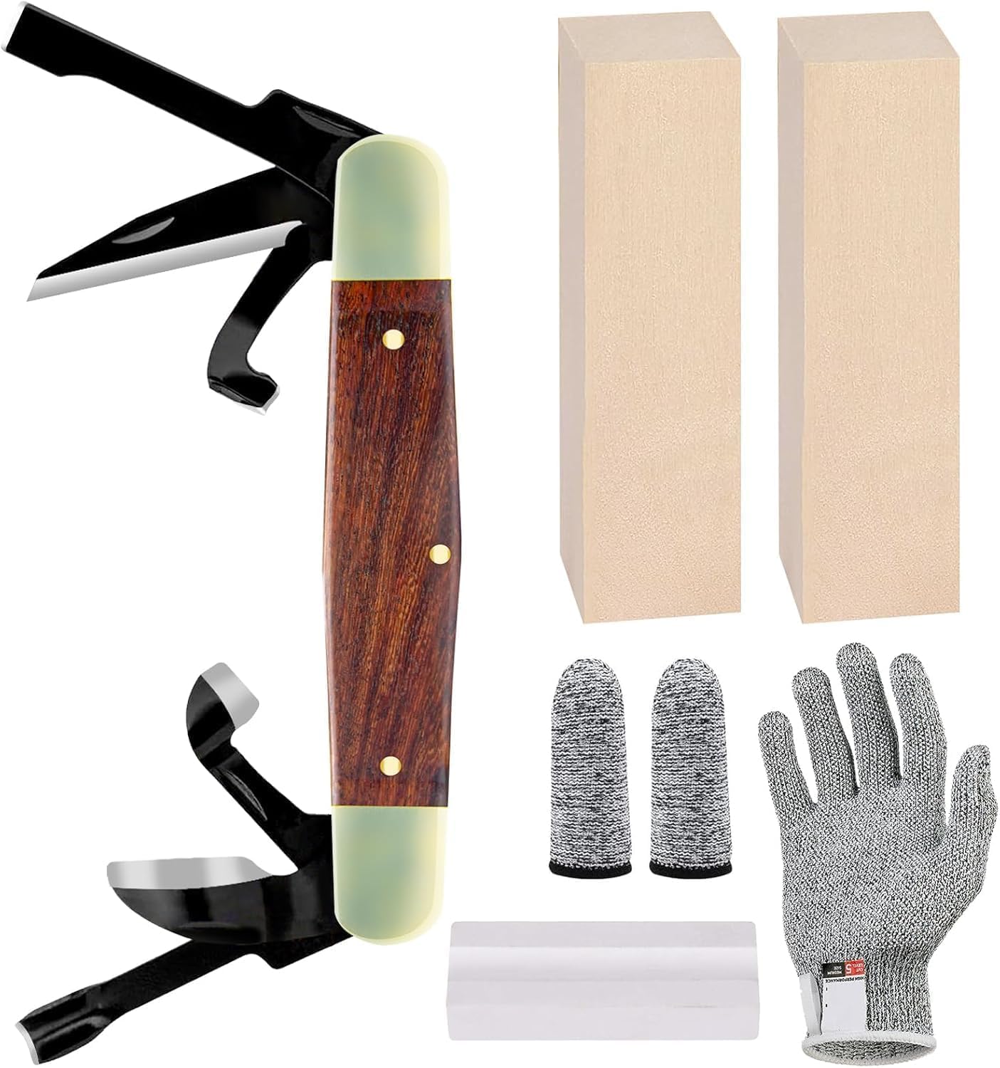 Splinter Carvin' 6in Traditional Folding Whittling Knife with 1.5in Detail Blade, Sawcut Handle, Nickel Silver Bolsters, and Convenient Size for Carving, Camping, EDC, and Outdoors (Brown)