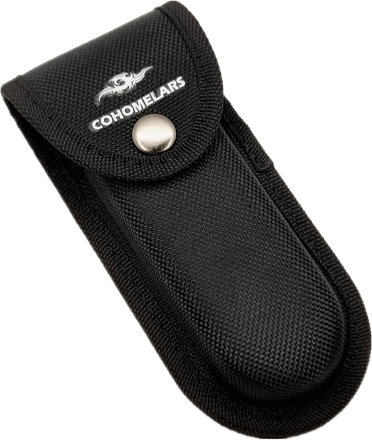 Multitool Belt Sheath for Leatherman, Gerber - Nylon Knife Pouch for Folding Knife - Snap Closure Knife Holder with Horizontally or Vertically Carry Belt Loop