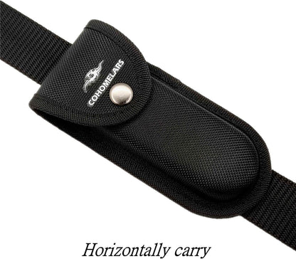 Multitool Belt Sheath for Leatherman, Gerber - Nylon Knife Pouch for Folding Knife - Snap Closure Knife Holder with Horizontally or Vertically Carry Belt Loop