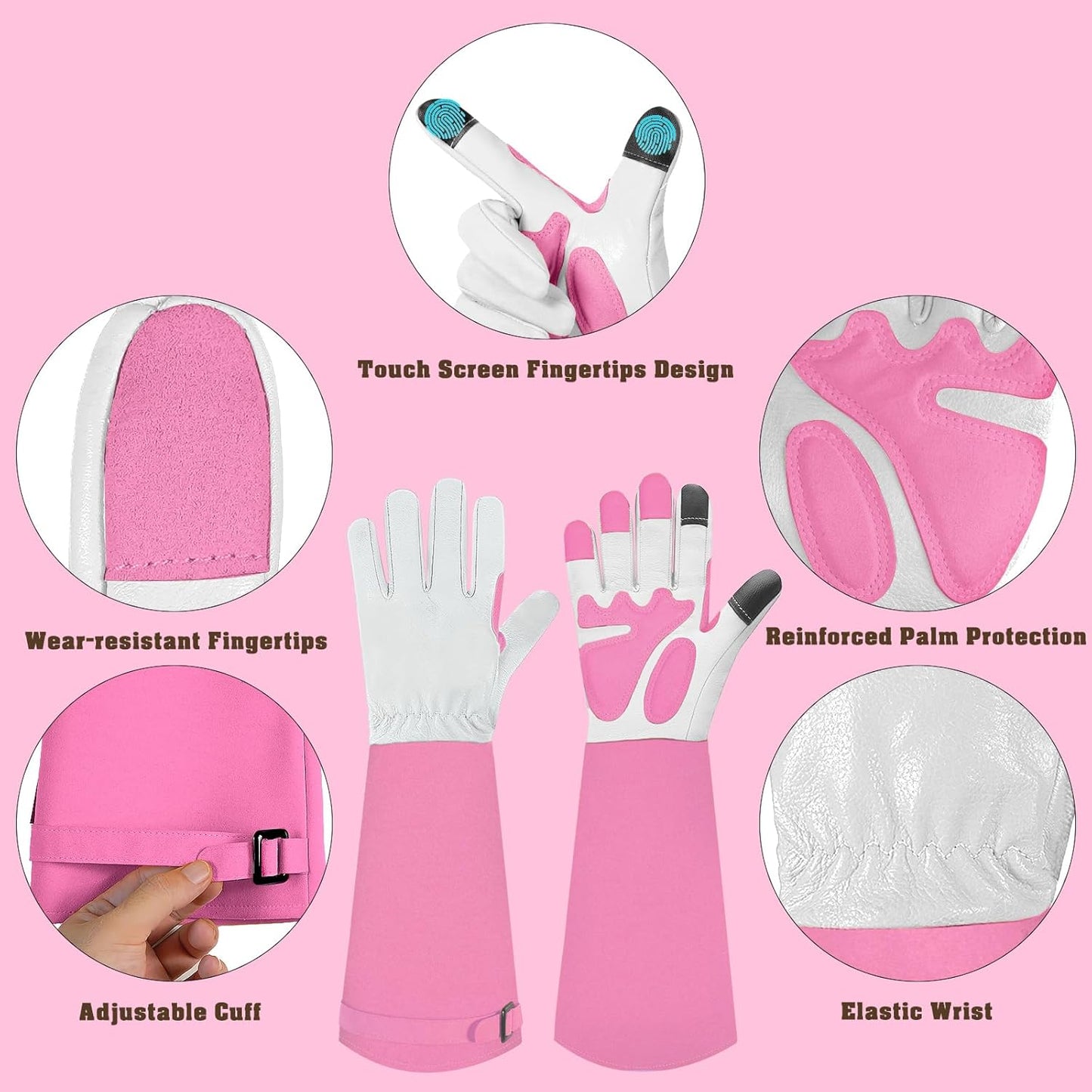 Long Gardening-Gloves Women/Men-Thorn proof Rose Pruning Heavy Duty Gauntlet, Best Garden Gifts for Gardener-L