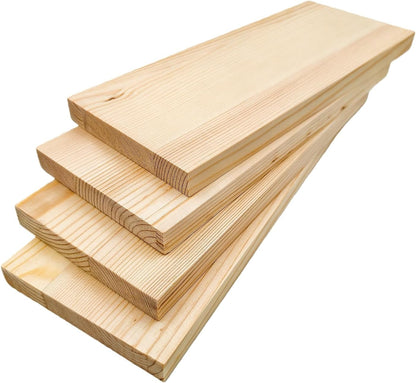 4PCS Rectangle Wood Boards Unfinished Wood Blocks for Crafting, 8x6x1in Blank Whittling Wooden Blocks for Wood Carving,Painting & Burning