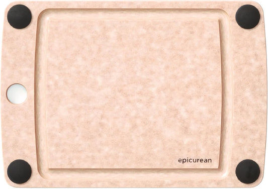 Epicurean All-In-One Cutting Board with Non-Slip Feet and Juice Groove - Non-toxic, Dishwasher Safe, Made in the USA, 14.5" x 11.25", Nutmeg