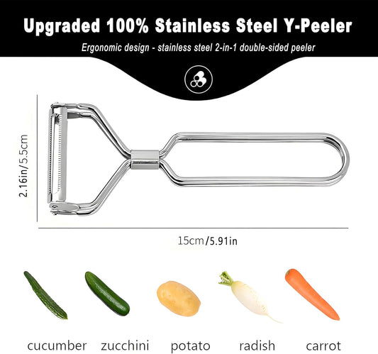 Potato Peelers for Kitchen, 2 Pcs, Just Like Mom's old steel Peeler