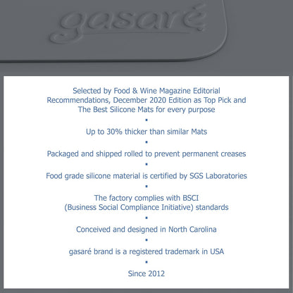 GASARÉ, Set of 2, Extra Large, Thick, Silicone Mats for Kitchen Counter, Heat Resistant Mats, Countertop Protector, Non-Slip, Easy to Clean, 25 x 17 Inches x 1.4mm, Black