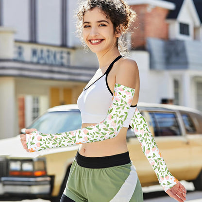 4 Pairs Gardening Sleeves Anti-Slip Arm Protection with Thumb Hole Sun Sleeve Cooling Arm Sleeves for Women Men Outdoor