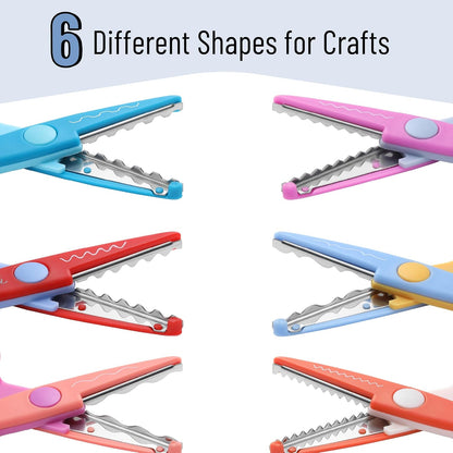 Mr. Pen- Craft Scissors Decorative Edge, 6 Pack, Bright, Zig Zag Scissors for Crafting, Scrapbooking, Fancy, Pattern, Design