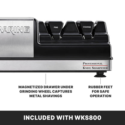 Waring Commercial Professional Knife Sharpener with 3 Stations, NSF Approved