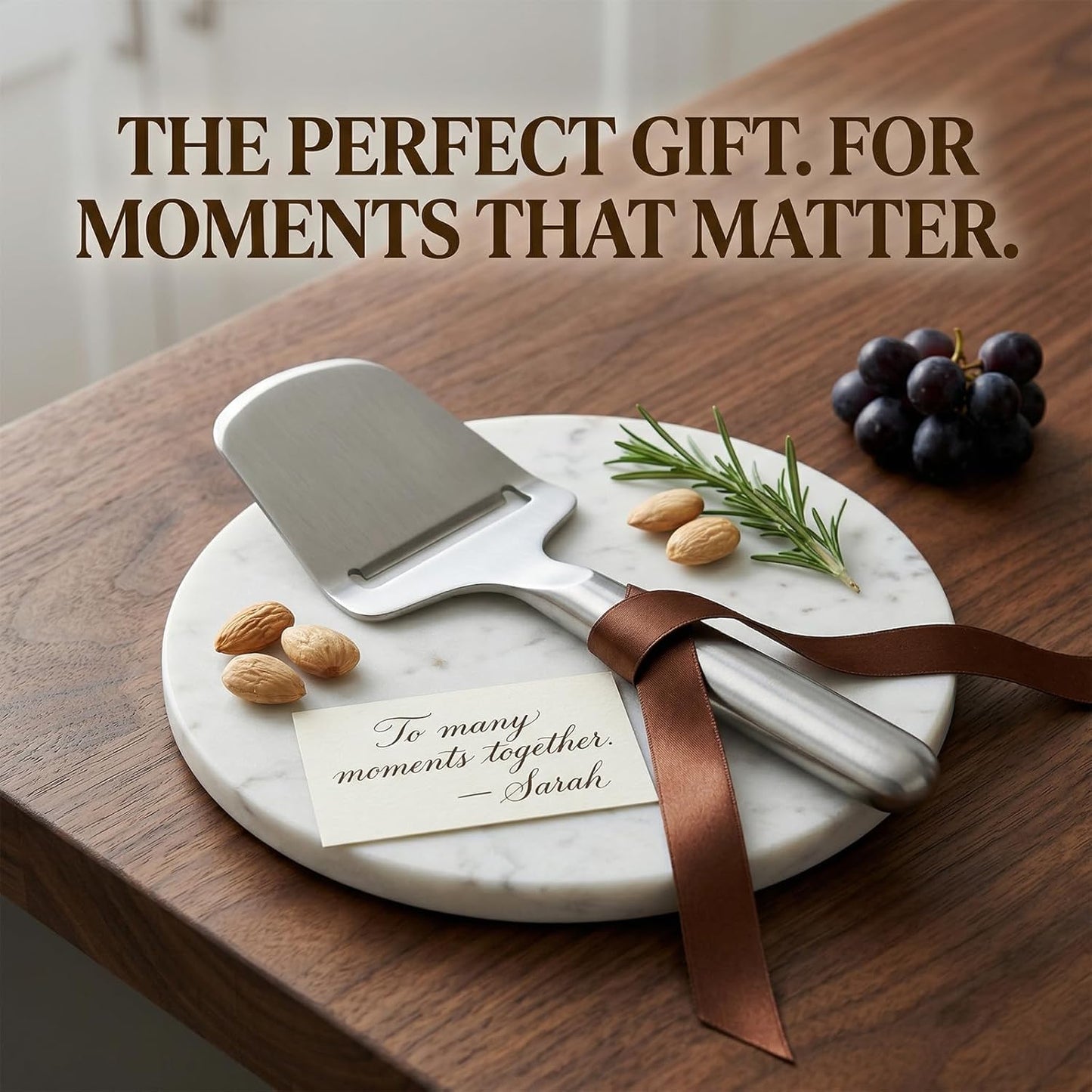 Cheese Slicer for Block Cheese, Stainless Steel Cheese Cutter with One-Piece Design & Serving Tip, Multi Functional Cheese Knife, Charcuterie Accessories, Dishwasher Safe