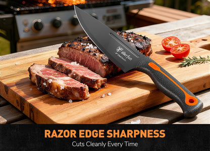 Knife Block Set -15 PCS Dishwasher Safe Kitchen Knife Set, High Carbon Stainless Steel, Razor-Sharp knives set with sharpener, Non-Slip Handles, Elegant Box for Her Him Women Dad Father