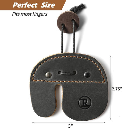 Ringsun Leather Archery Finger Tabs,Handmade Archery Finger Guard for Shooting Practice Gear, Recurve Bow Fingers Tab