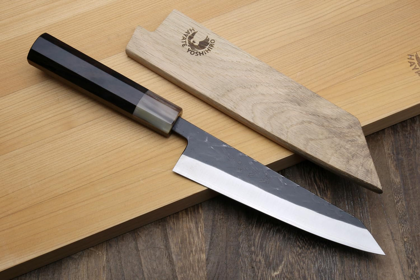 Yoshihiro Kurouchi Stainless Clad High Performance SLD Japanese Petty-Kiritsuke Knife (6" (150mm) & Saya Cover)