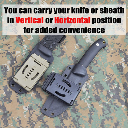 2-Pack Belt Clip Outdoor Camping Knife Blade Lock with Screws, Universal Utility EDC Belt Clip Holsters Mag Pouches Sheath Tools with Hardware