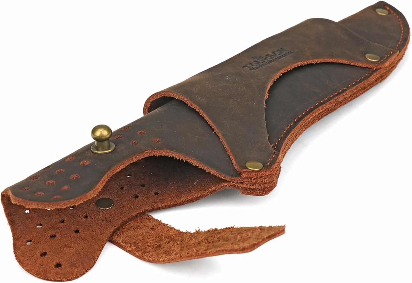 Tourbon Leather Knife Sheath with Belt Loop for Horizontal Vertical Carry of Fixed Blade Knife EDC Compact Draw Knife Holster