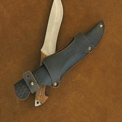 Tourbon Leather Knife Sheath with Belt Loop for Horizontal Vertical Carry of Fixed Blade Knife EDC Compact Draw Knife Holster
