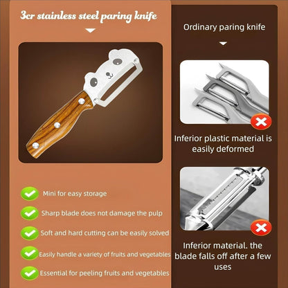 Multifunctional Vegetable Peeler with Stainless Steel Blade and Bottle Opener - Ideal for Veggie Potato Carrot and Apple Peeling