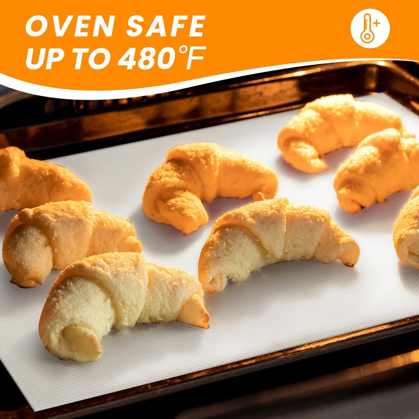 Silicone Baking Mat Roll -Cut to Size Silicone Mat - Non-Stick Pastry Mat for Dough Rolling, Non-slip Silicone Mat for Kitchen Counter, Reusable Air Fryer Linner, Oven Liner, Freeze Dryer Mat