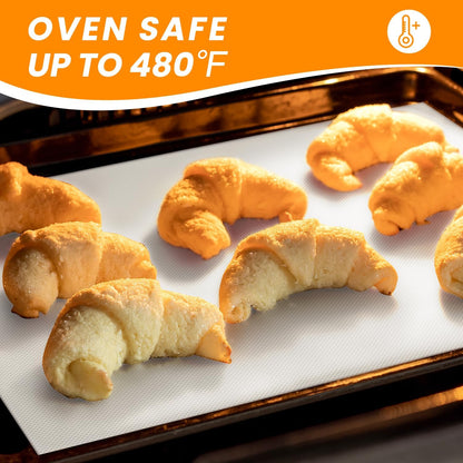 Silicone Baking Mat Roll -Cut to Size Silicone Mat - Non-Stick Pastry Mat for Dough Rolling, Non-slip Silicone Mat for Kitchen Counter, Reusable Air Fryer Linner, Oven Liner, Freeze Dryer Mat