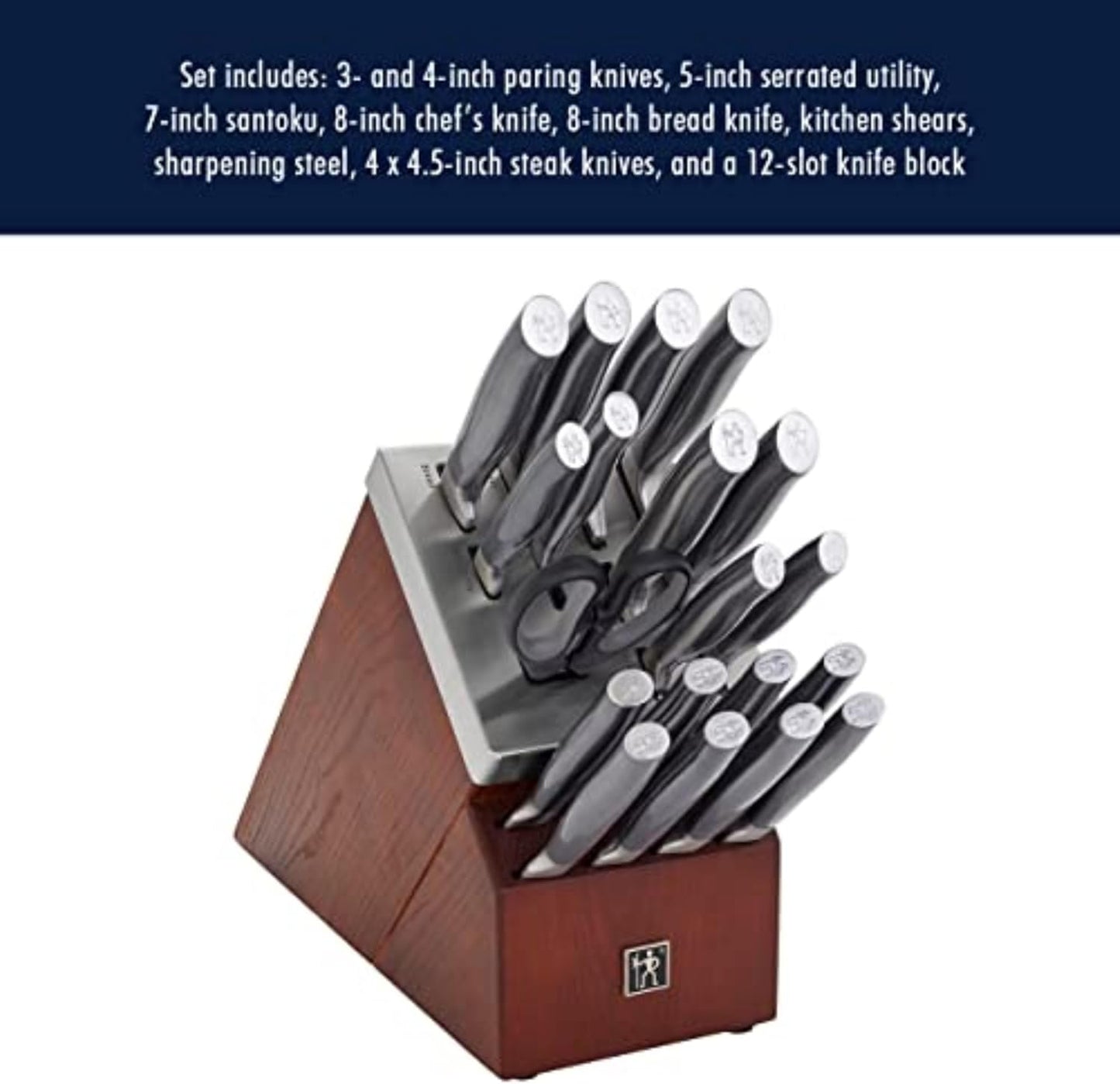 Silvercap 14 Piece Knife Block Set, Black