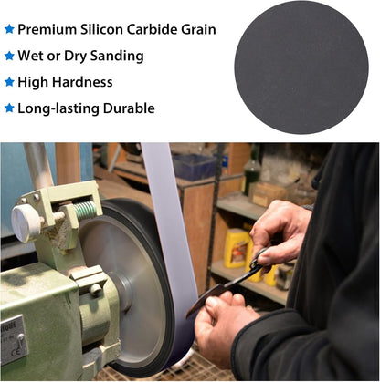 1x30 Inch Silicon Carbide Sanding Belts, 4 PCS Each of 80,120, 240, 400, 800,1000 Grits Knife Sharpening Belt Kits for 1 x 30 Inch Belt Sander, 24 Pack