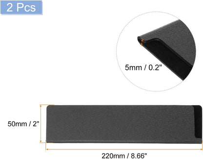 uxcell 2 Pcs Knife Tip Guards 6.5"x 2" ABS Knife Cover Sleeves Knife Case Blade Protector Universal Knife Sheath for Home Kitchen Knife, Black