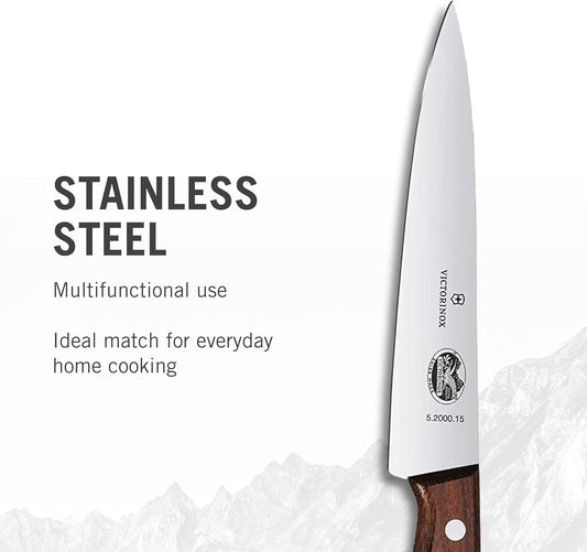 Victorinox Wood 8 Inch Chef's Knife, Straight Edge, Wood Handle