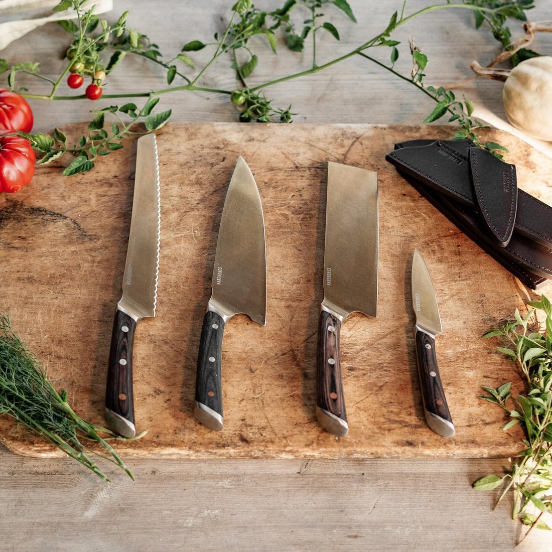 Barebones No. 7 Nakiri Knife - 7-Inch German-Grade Blade - Chopping Perfect for Vegetables - Versatile Chef Knife - Everyday Kitchen Essentials