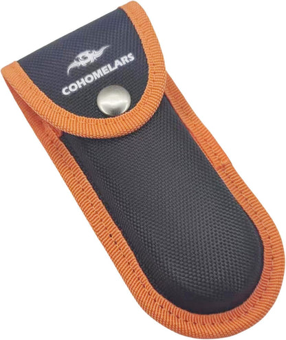 Nylon Sheath for 4''-4.25'' Multitool Knife,Horizontally Carry Knife Pouch Fits 4.25''-4.5'' Wide Folding Pocket Knife,Leatherman Tool Case,EDC Belt Holder COHOMELARS (Small Size)