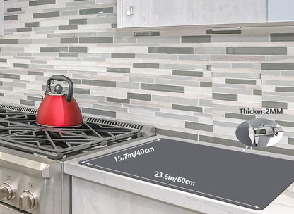 emolife Thick Silicone Mats for Kitchen Counter, 23.6"x15.7" Large Heat Resistant Mat for Countertop Protector, Non-Slip, Multipurpose Mat (Black)