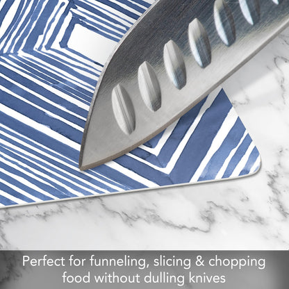 Cut N' Funnel Farmhouse Fall Designer Flexible Cutting Board Mat 15" x 11.5" Made in the USA Decorative Flexible Easy to Clean