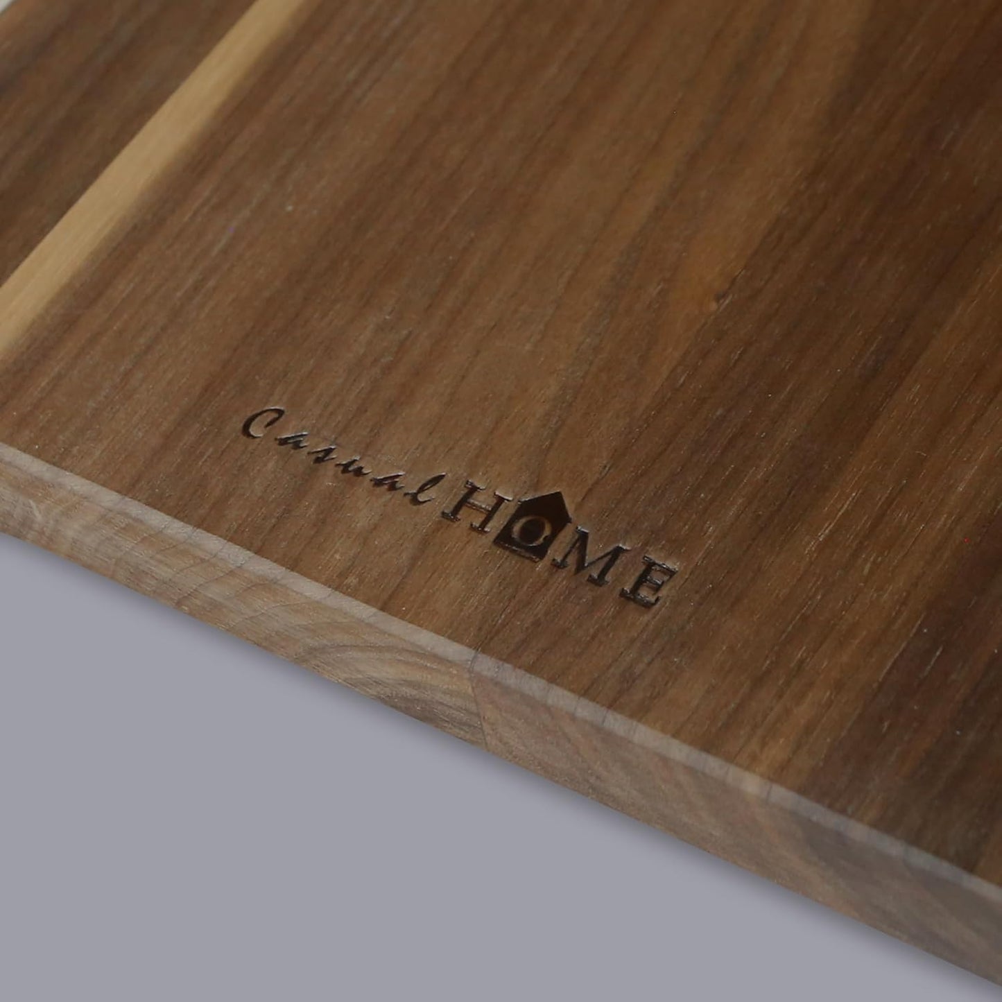 Casual Home Delice Rectangle Juice Drip Groove Cutting Board 15.5"Wx11"Dx0.75"H, Walnut