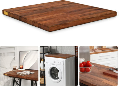 24"x25" Butcher Block Countertop, DIY Solid Walnut Wood Countertop, 1.5'' Thick Waterproof Table Top, Used as Cutting Board, Office Desk Tops, Dining Room Tables, Laundry and Kitchen Countertop