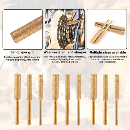 45pcs Diamond Chainsaw Sharpener Bits, 3 Size High Hardness Diamond Chain Electric Chainsaw Sharpening Wheels Stone Bits for Wood Jewelry Stone Glass Polishing(4mm/4.8mm/5.5mm)