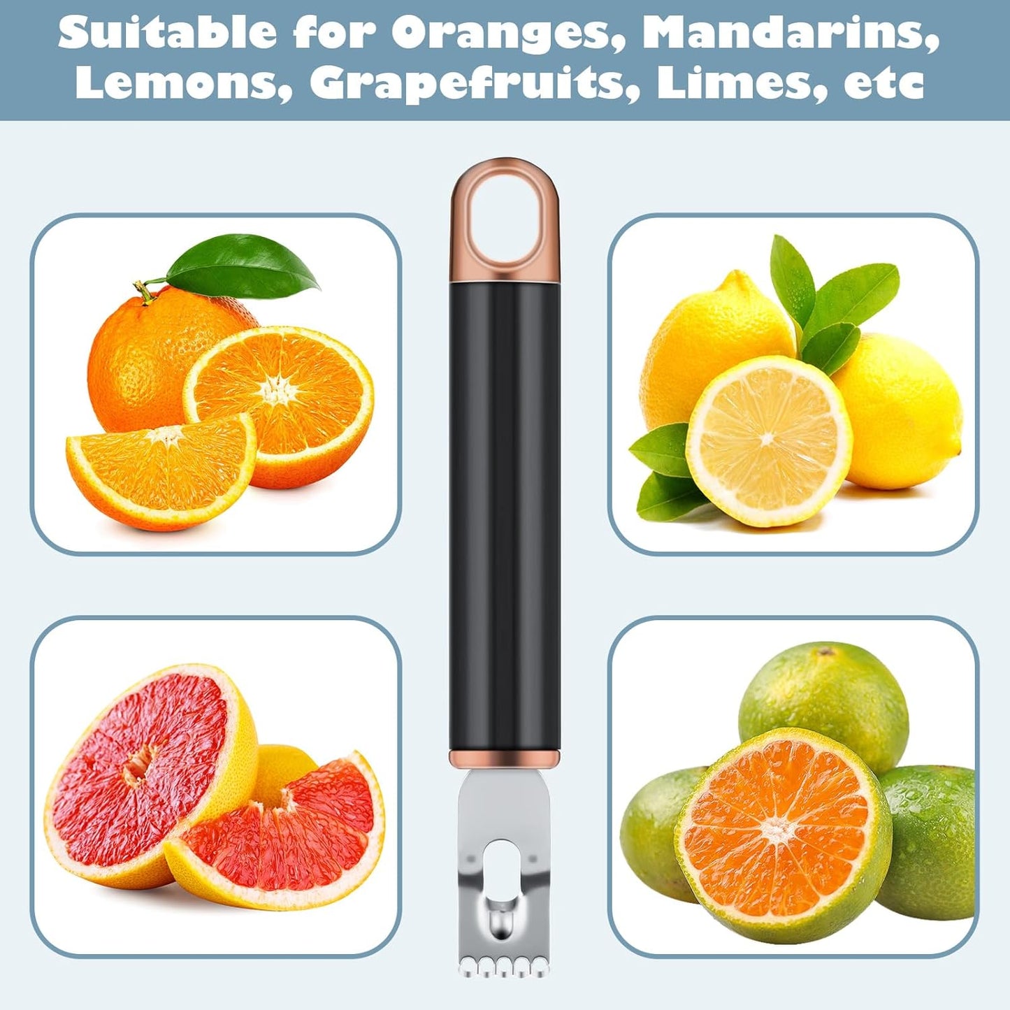 2Pcs Channel Knife, 2 in 1 Lemon Zester Tool, Ultra Sharp Twist Peeler for Cocktail Garnish, Stainless Steel Citrus Peeler for Orange Fruit Rind Peel, Home Kitchen Bar Tools