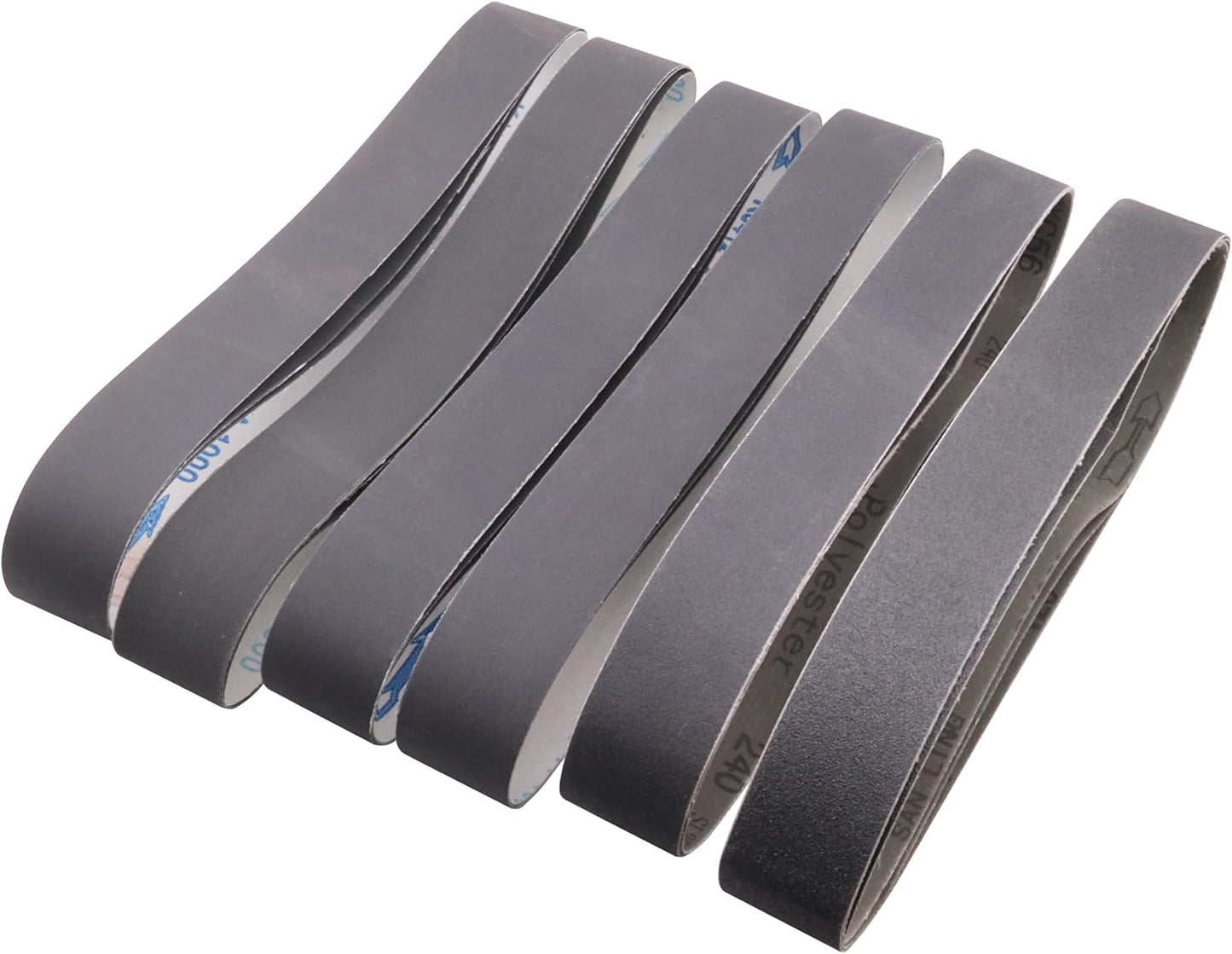 1x30 Inch Silicon Carbide Sanding Belts, 4 PCS Each of 80,120, 240, 400, 800,1000 Grits Knife Sharpening Belt Kits for 1 x 30 Inch Belt Sander, 24 Pack