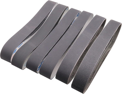 1x30 Inch Silicon Carbide Sanding Belts, 4 PCS Each of 80,120, 240, 400, 800,1000 Grits Knife Sharpening Belt Kits for 1 x 30 Inch Belt Sander, 24 Pack